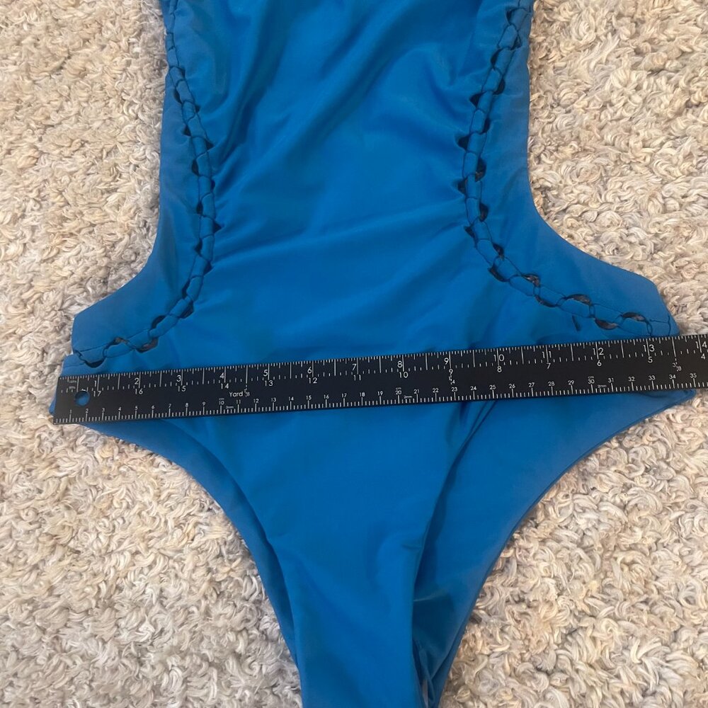 MIKOH Mahina Royal Blue Designer Cutout One Piece Swimsuit Size L - Picture 8 of 10